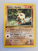 Blaine’s Mankey 63/132 1st Edition Pokemon Card Near Mint