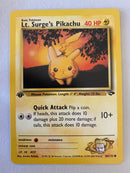 Lt. Surge's Pikachu 84/132  1st Edition Pokemon card  Near Mint