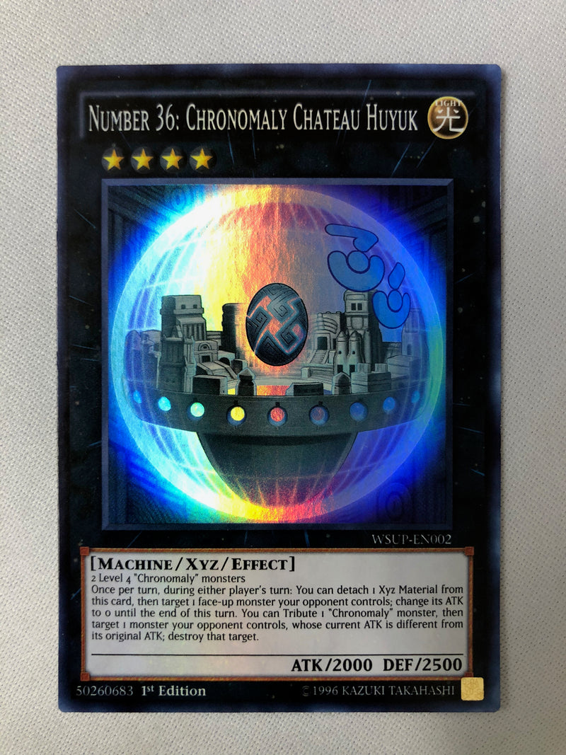 Yugioh Number 36: Chronomaly Chateau Huyuk WSUP-EN002 Super Rare 1st Edition NM