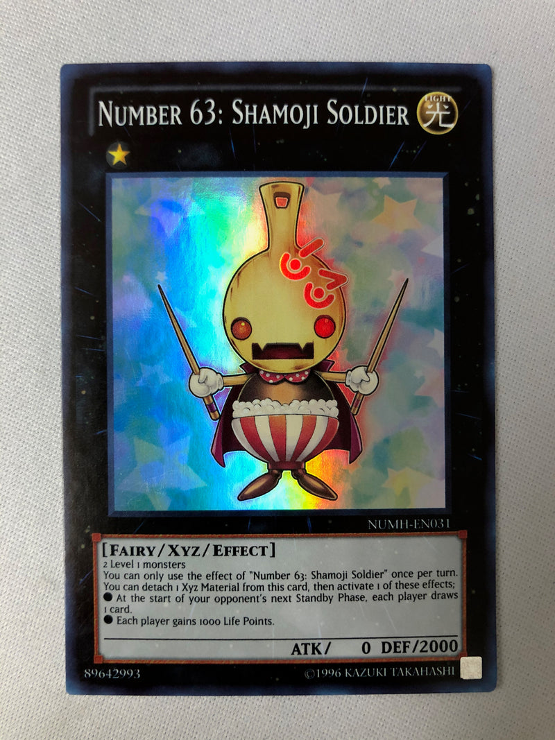 Yugioh Number 63: Shamoji Soldier NUMH-EN031 Super Rare 1st Edition NM