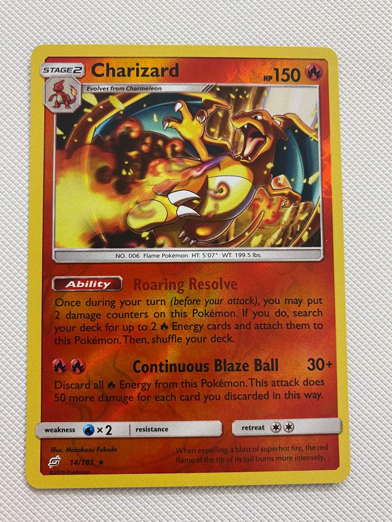 Charizard 14/181Reverse Holo Pokemon Card Near Mint
