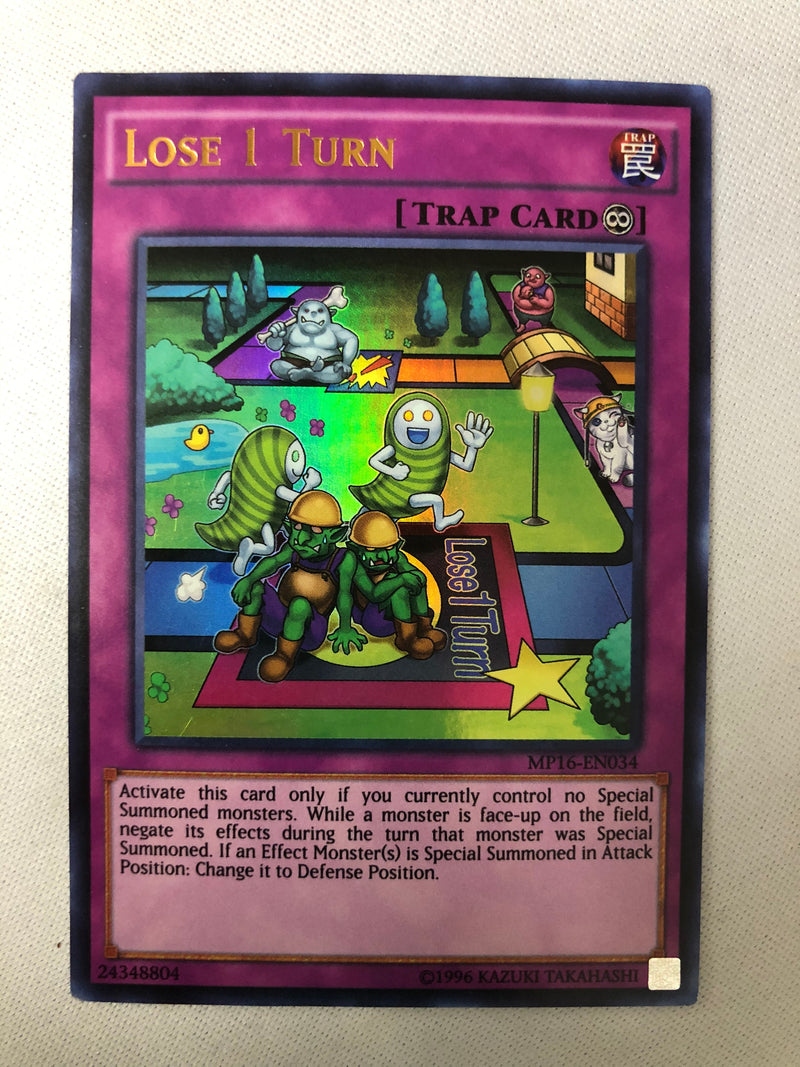 Yugioh Lose 1 Turn MP16-EN034 Ultra Rare 1st Edition Near Mint