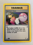 Trainer Sabrina's Gaze 125/132 1st Edition Pokemon Card Near Mint