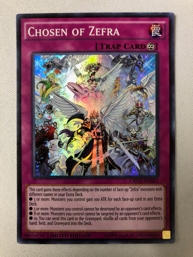 Yugioh Chosen of Zefra CROS-ENAE2 Super Rare Limited Edition NM