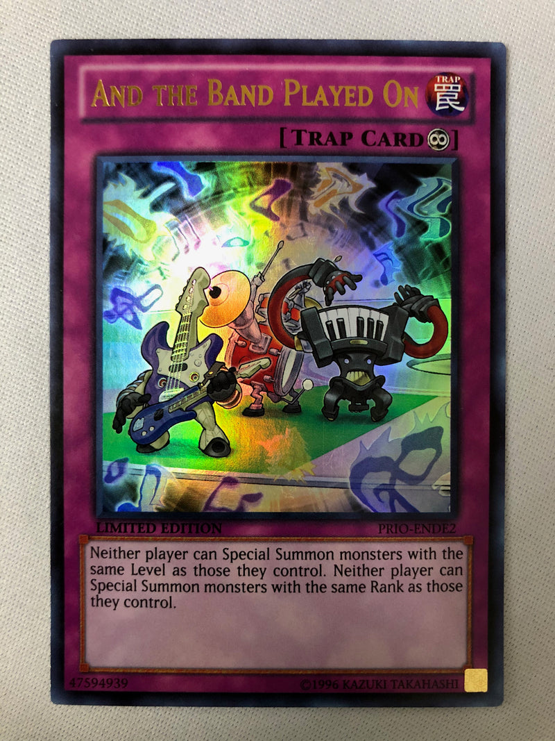 Yugioh And the Band Played On PRIO-ENDE2 Ultra Rare Limited Edition NM
