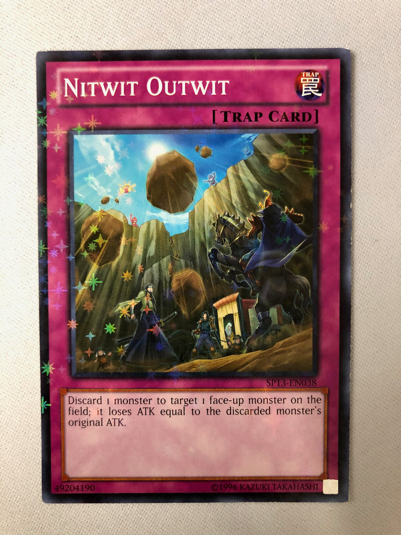 Yugioh Nitwit Outwit SP13-EN038 Starfoil Rare Unlimited Edition NM