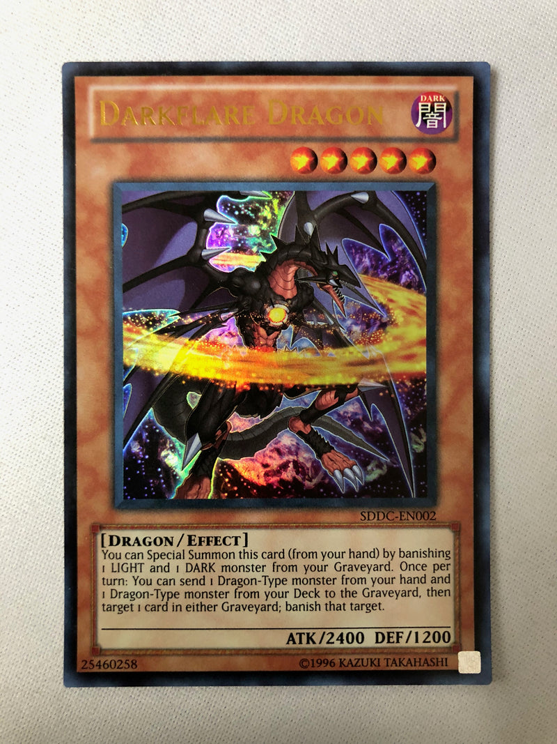 Yugioh Darkflare Dragon SDDC-EN002 Ultra Rare Unlimited NM