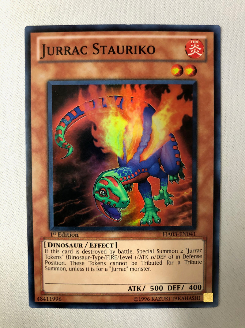 Yugioh Jurrac Stauriko HA03-EN041 Super Rare 1st Edition NM