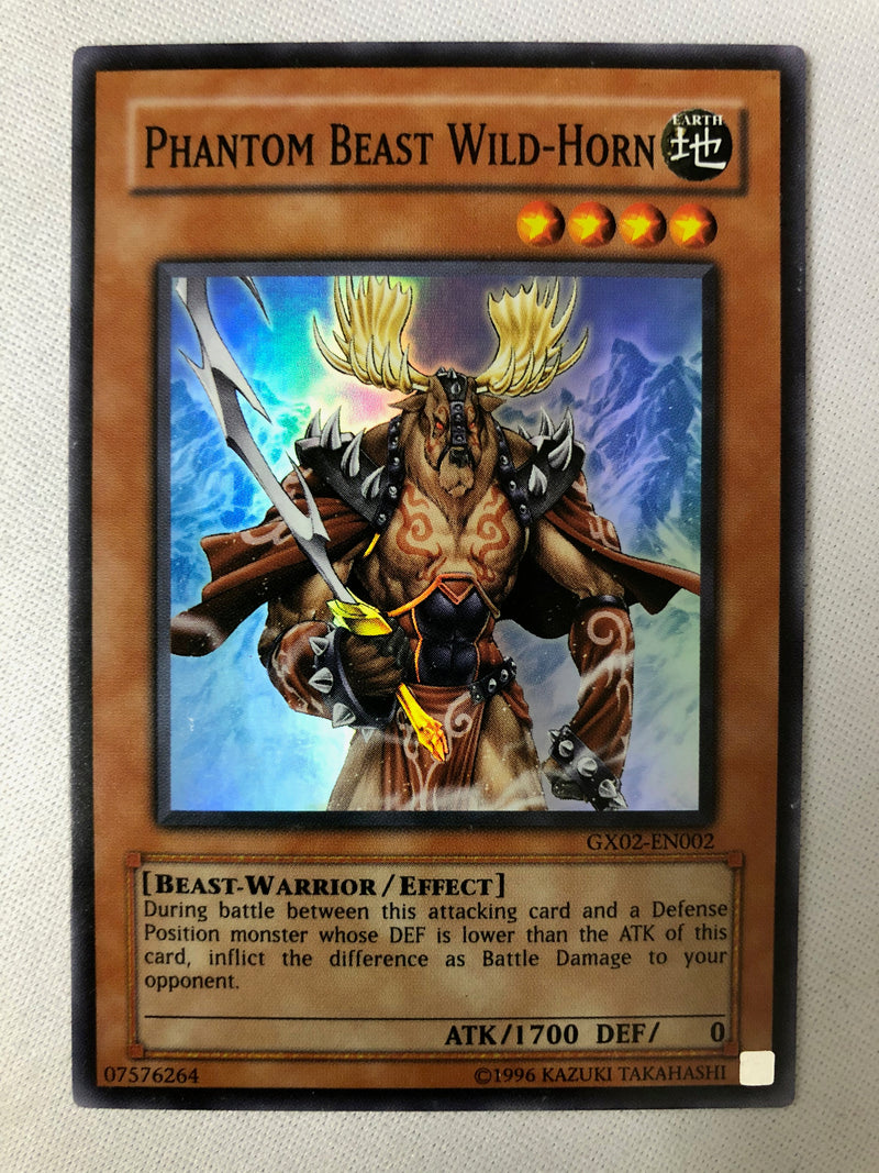 Yugioh Phantom Beast Wild-Horn GX02-EN002 Super Rare NM