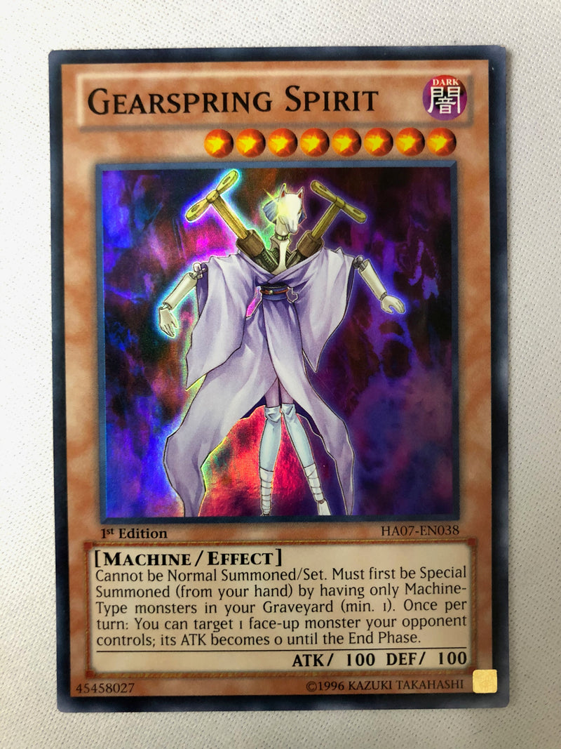 Yugioh Gearspring Spirit HA07-EN038 Super Rare 1st Edition Near Mint