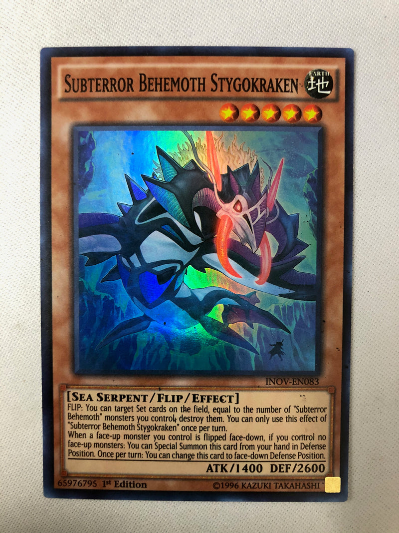 Yugioh Subterror Behemoth Stygokraken INOV-EN083 Super Rare 1st Edition NM