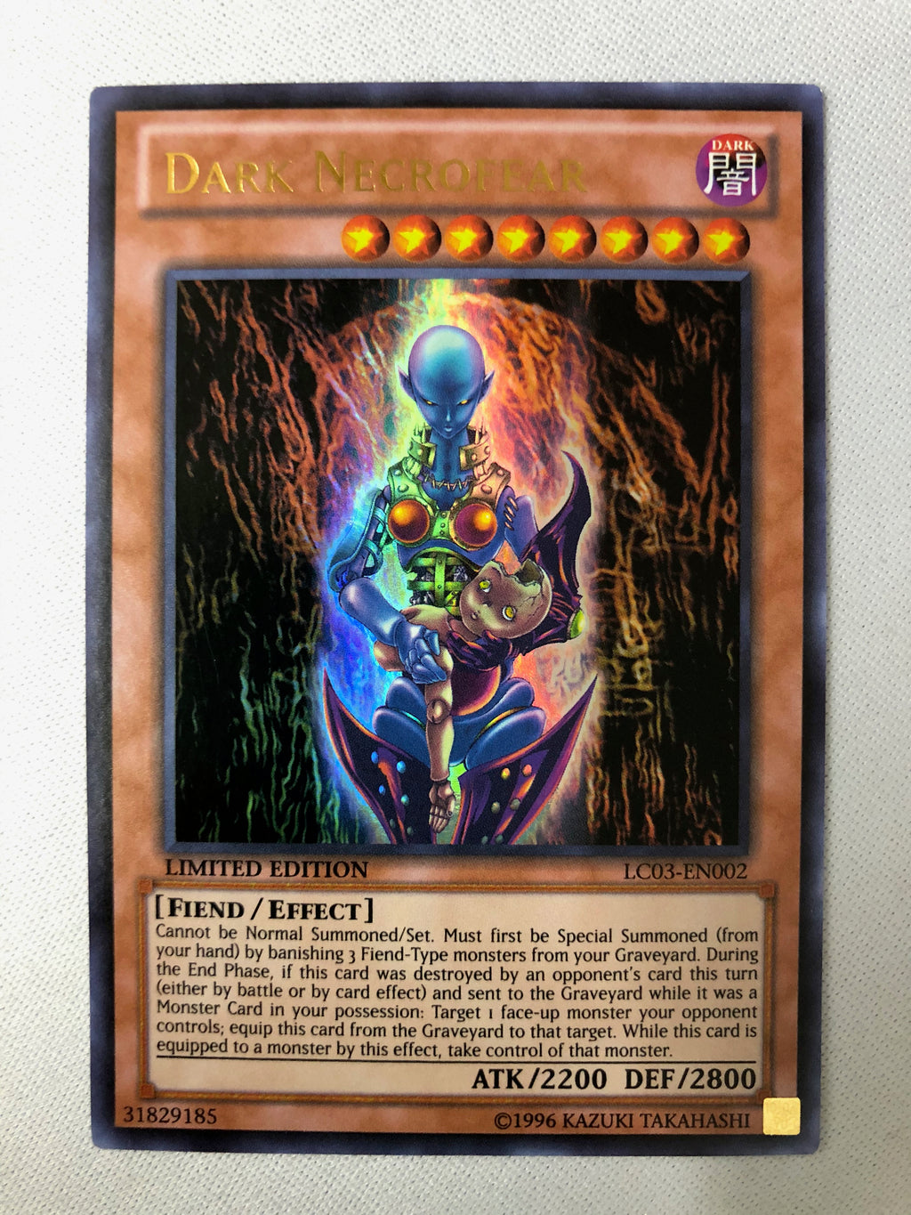 Yugioh Dark Necrofear LC03-EN002 Ultra Rare Limited Edition NM Yugioh Dark Necrofear LC03-EN002 Ultra Rare Limited Edition NM