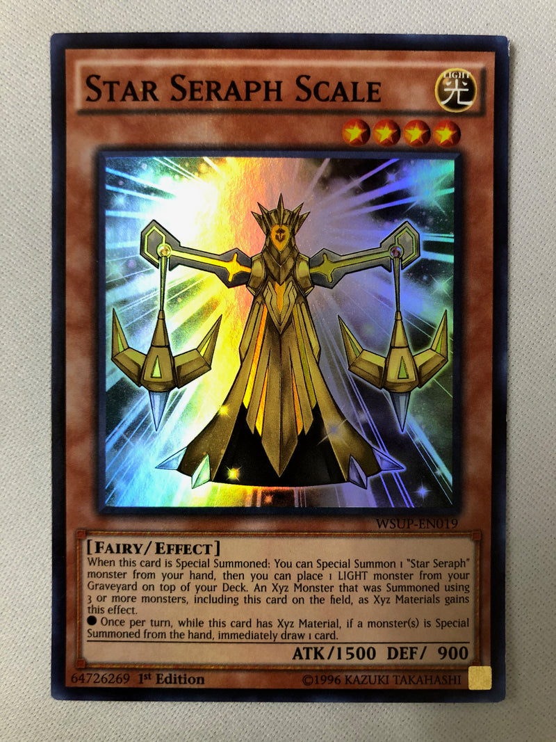 Yugioh Star Seraph Scale WSUP-EN019 Super Rare 1st Edition NM Yugioh Star Seraph Scale WSUP-EN019 Super Rare 1st Edition NM