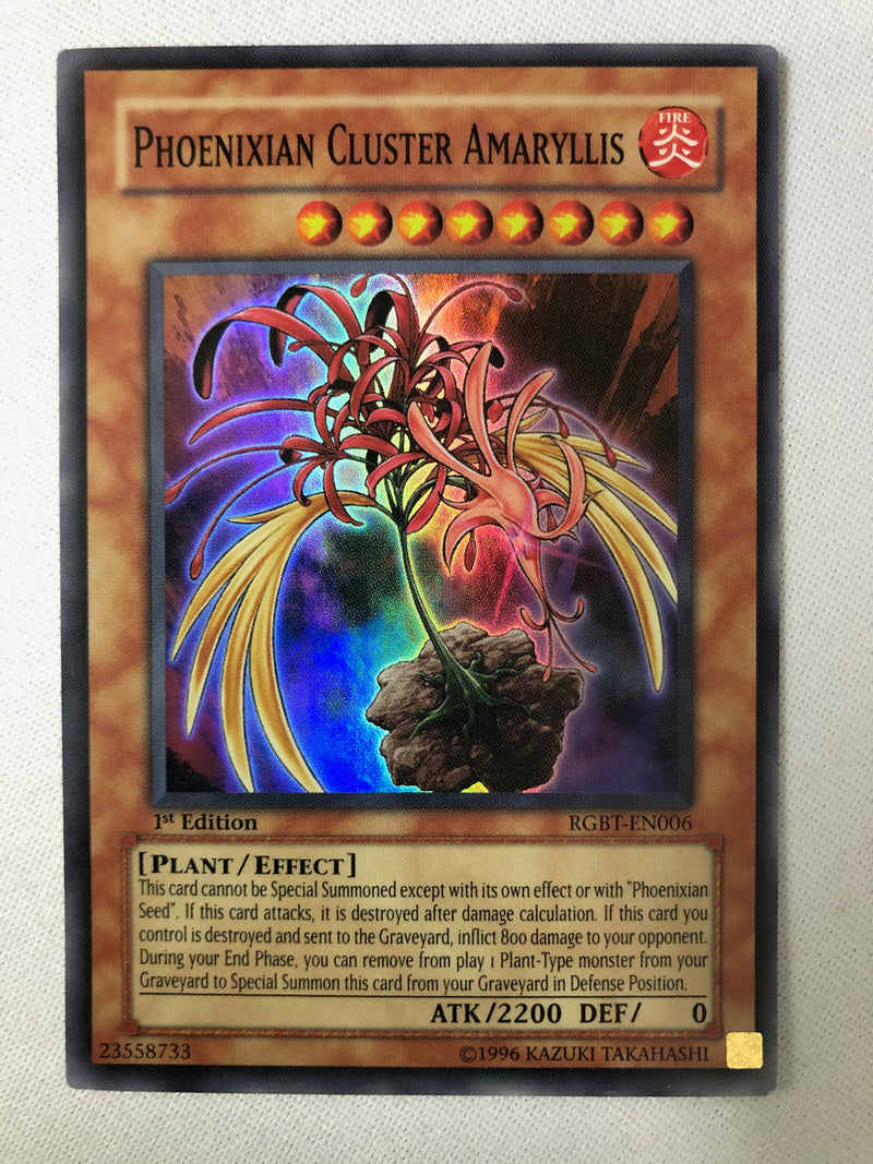 Yugioh Phoenixian Cluster Amaryllis RGBT-EN006 Super Rare 1st Edition NM