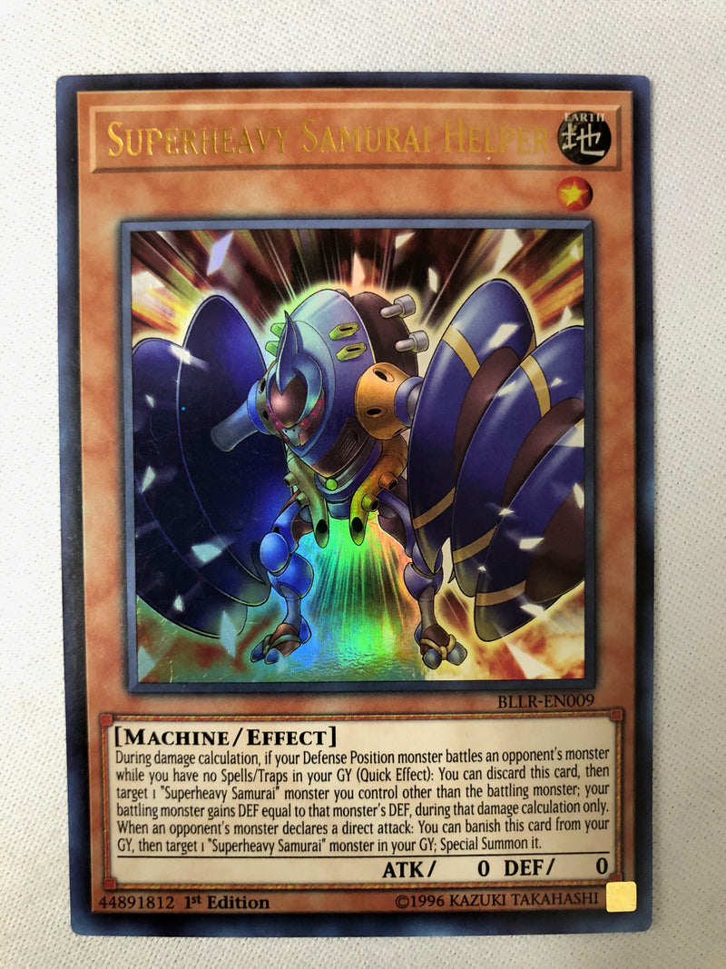 Yugioh Superheavy Samurai Helper BLLR-EN009 Ultra Rare 1st Edition NM