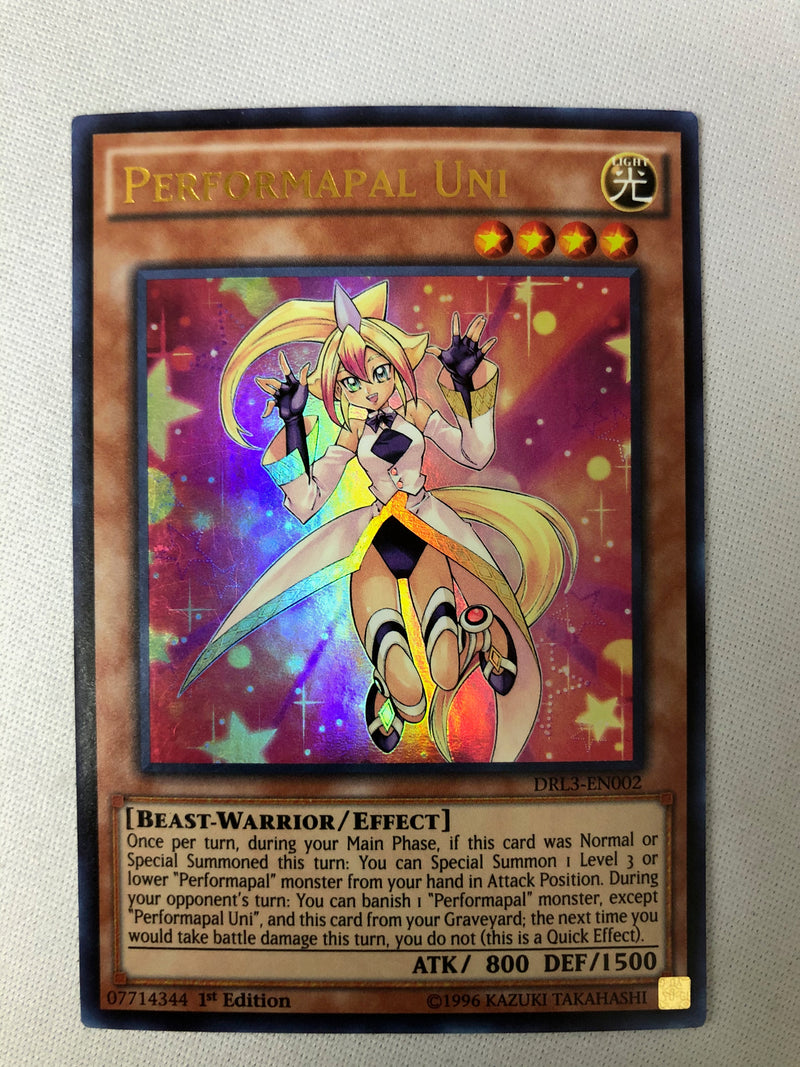 Yugioh Performapal Uni DRL3-EN002 Ultra Rare 1st Edition NM