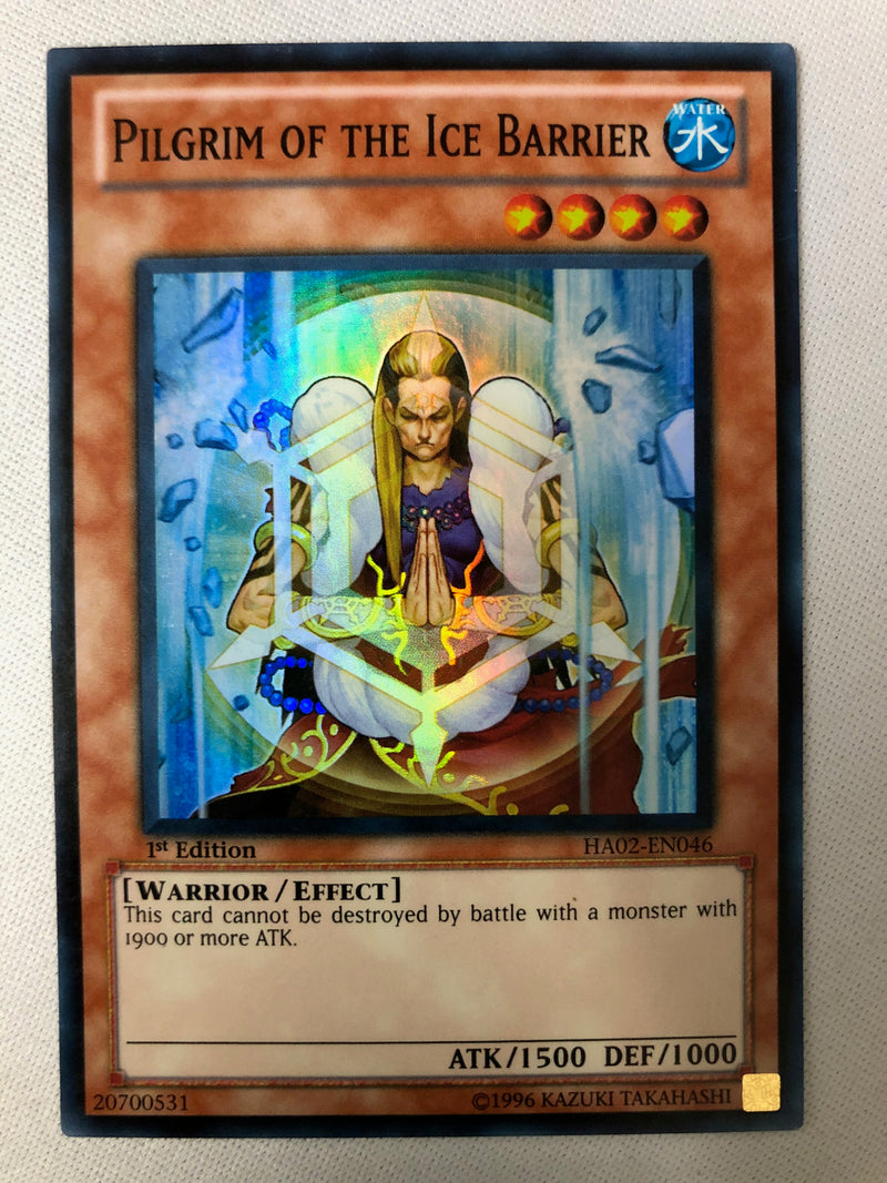 Yugioh Pilgrim Of The Ice Barrier HA02-EN046 Super Rare 1st Edition NM