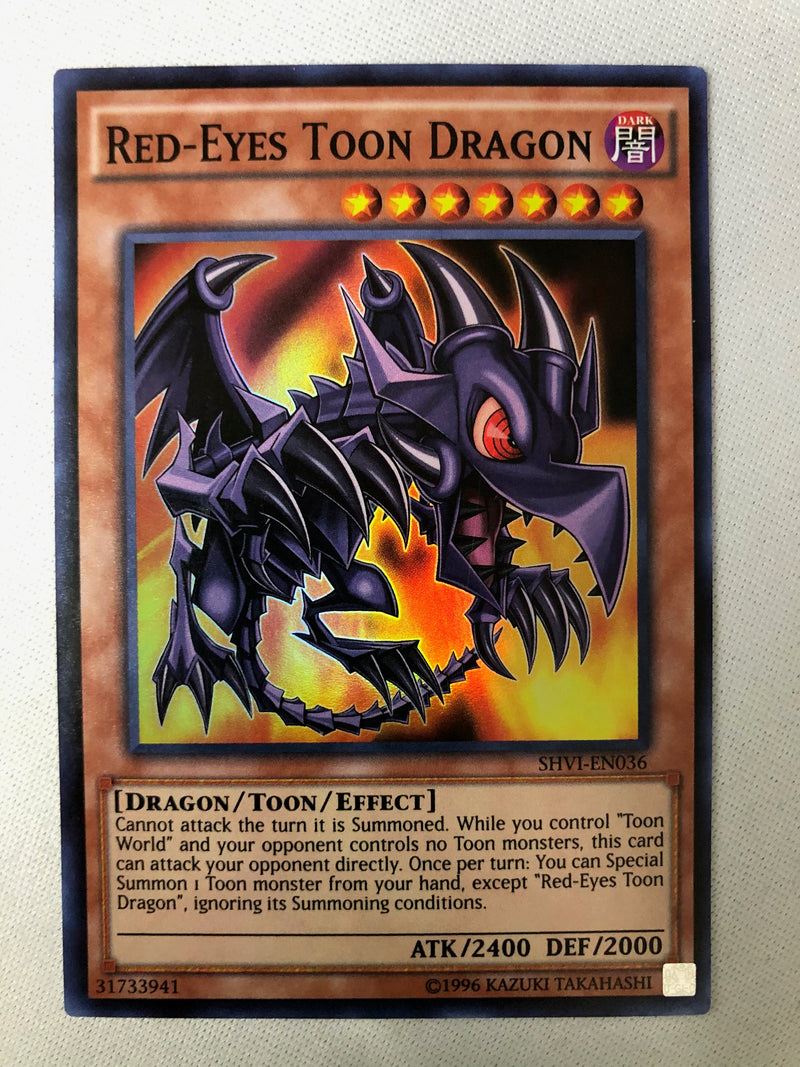 Yugioh Red-Eyes Toon Dragon SHVI-EN036 Super Rare Unlimited Edition NM