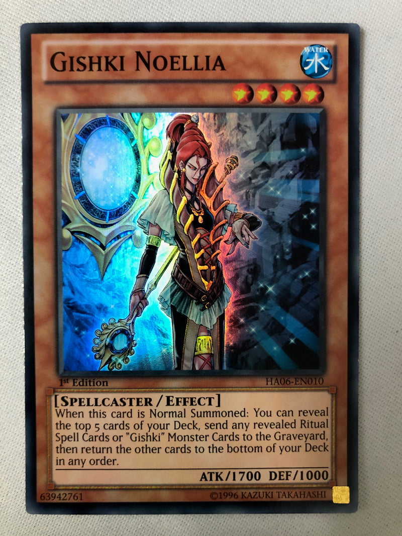 Yugioh Gishki Noellia HA06-EN010 Super Rare 1st Edition NM Yugioh Gishki Noellia HA06-EN010 Super Rare 1st Edition NM
