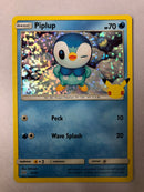 Piplup 20/25 Holo Pokemon McDonald's 25th Anniversary Promo Card 2021