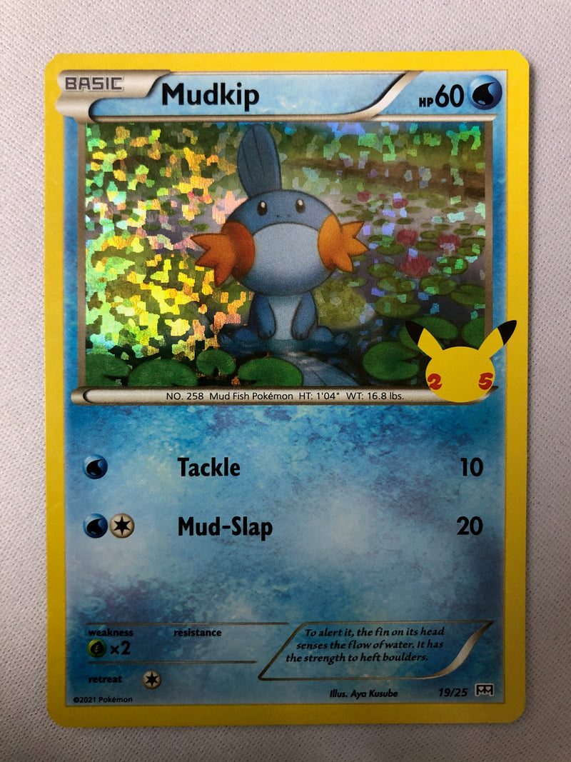 Mudkip 19/25 Holo Pokemon McDonalds Anniversary Promo Card 2021 NM Mudkip 19/25 Holo Pokemon McDonalds Anniversary Promo Card 2021 NM