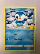 Piplup 20/25 Non-Holo Pokemon Anniversary Promo Card 2021 NM