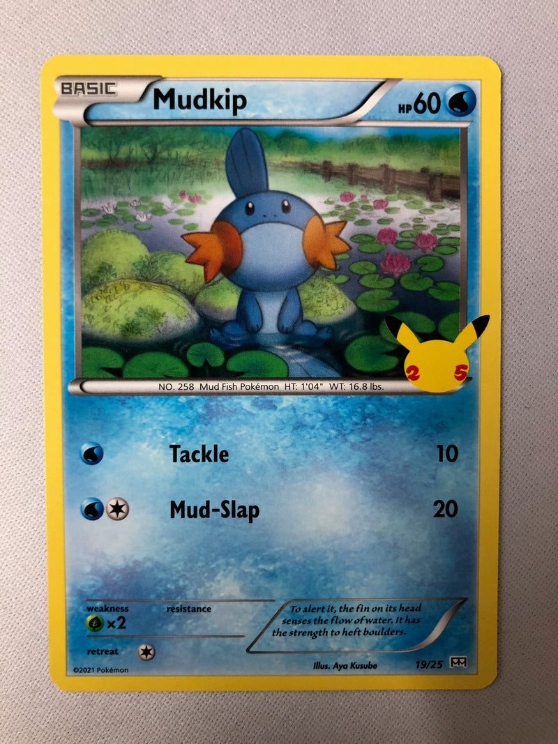 Mudkip 19/25 Non-Holo Pokemon McDonalds Anniversary Promo Card 2021 NM