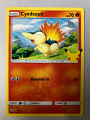 Cyndaquil 10/25 Non-Holo Pokemon McDonalds 25th Anniversary Promo Card 2021 NM