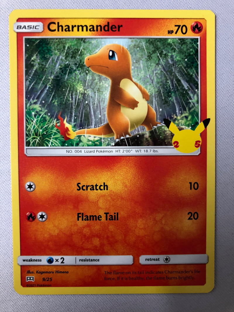 Charmander 9/25 Non-Holo Mcdonald's 25th Anniversary Promo Card Near Mint