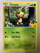 Chespin 6/25 Non-Holo McDonalds 25th Anniversary Pokemon Card Near Mint