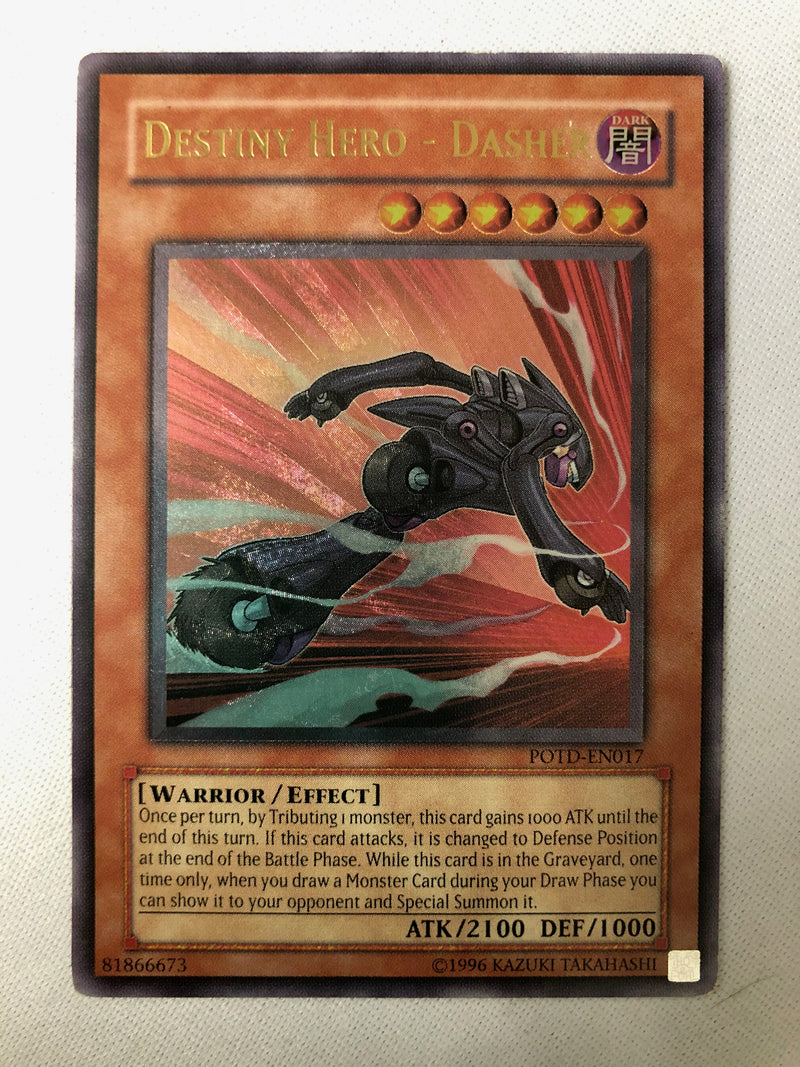 Yugioh Destiny Hero - Dasher POTD-EN017 Ultimate Rare Unlimited NM Yugioh Destiny Hero - Dasher POTD-EN017 Ultimate Rare Unlimited NM