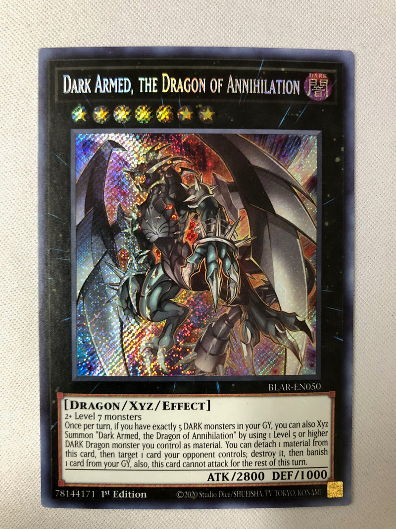 Yugioh Dark Armed, the Dragon of Annihilation BLAR-EN050 Secret Rare 1 Yugioh Dark Armed, the Dragon of Annihilation BLAR-EN050 Secret Rare 1