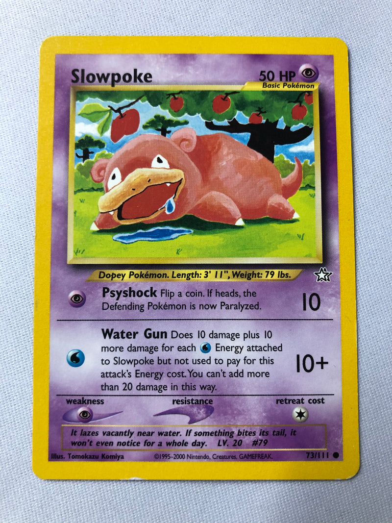 Slowpoke 73/111 Common Neo Genesis Pokemon Card Near Mint