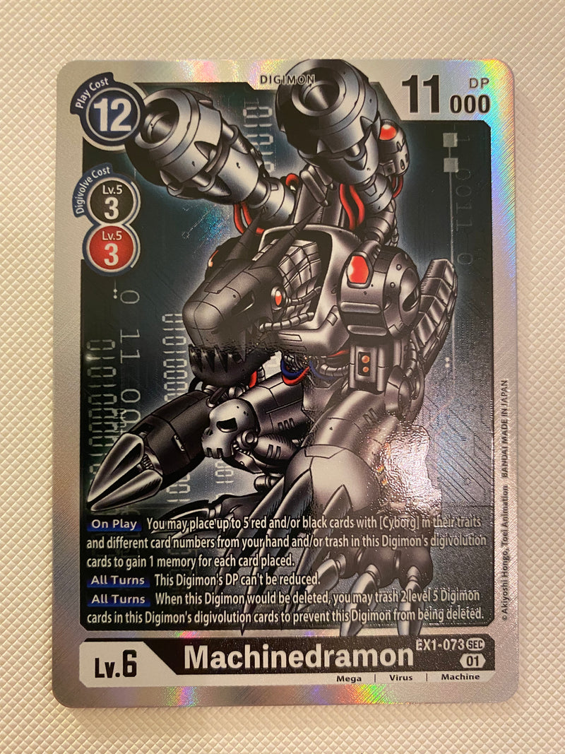 Digimon TCG Machinedramon EX1-073 Secret Rare Near Mint Digimon TCG Machinedramon EX1-073 Secret Rare Near Mint