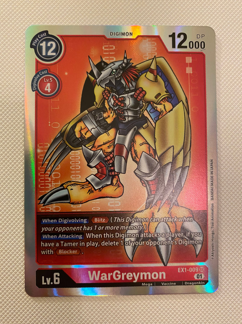 Digimon TCG WarGreymon  EX1-009 SR Holo Rare Near Mint