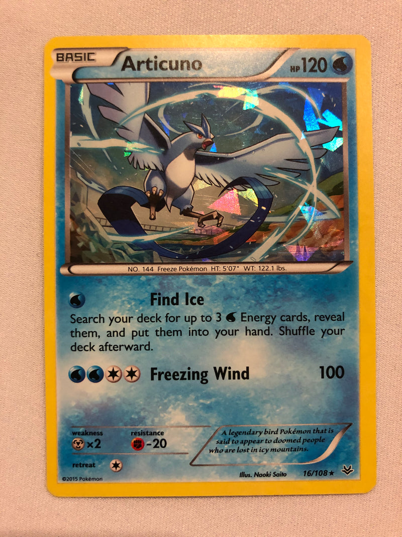 Articuno 16/108 Shattered Holo Rare Pokemon Card Near Mint