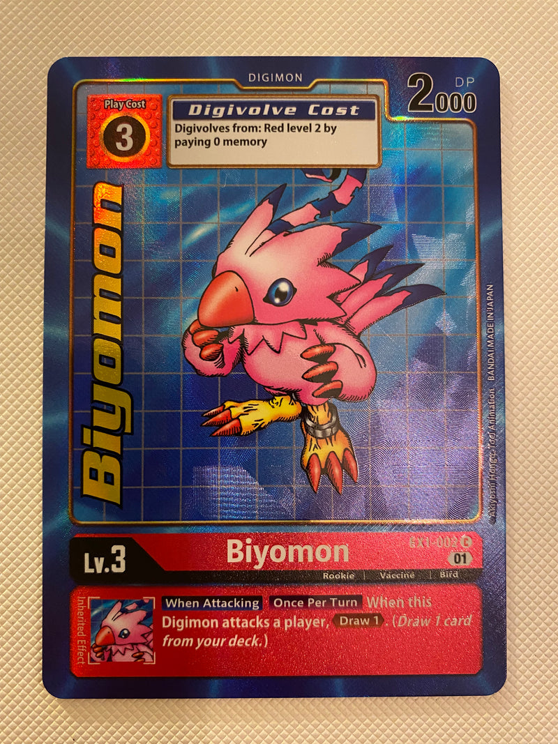 Digimon TCG Biyomon Alternate Art EX1-002 Holo Near Mint