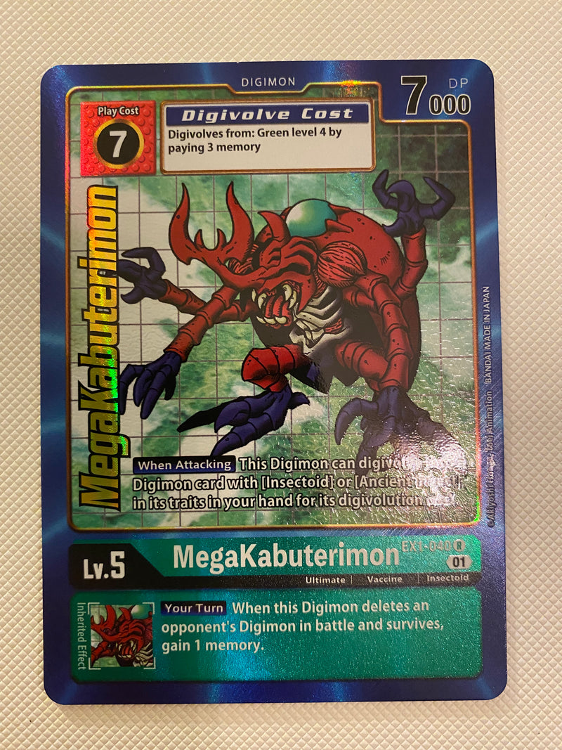Digimon TCG MegaKabuterimon Alternate Art  EX1-040 Holo Naer Mint
