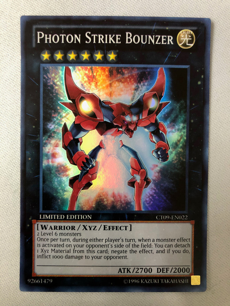 Yugioh Photon Strike Bounzer CT09-EN022 Super Rare Limited Edition NM