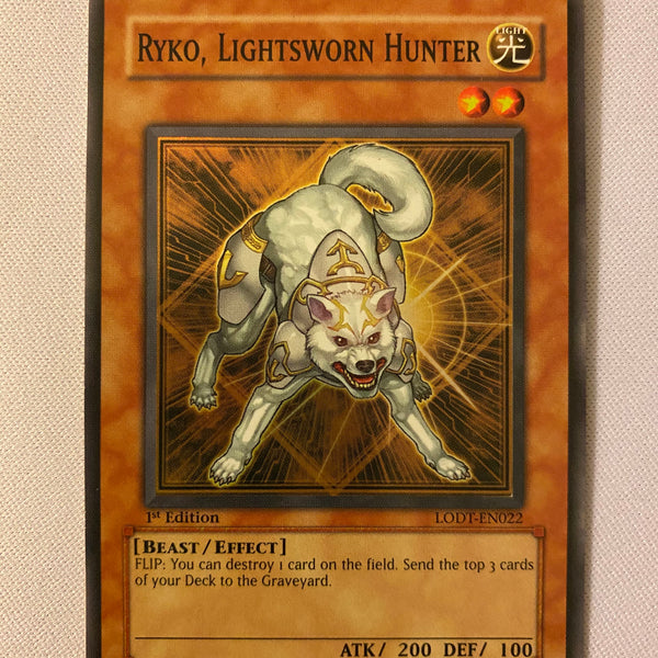 Yugioh Ryko Lightsworn Hunter LODT-EN022 1st Edition Super Rare Near M