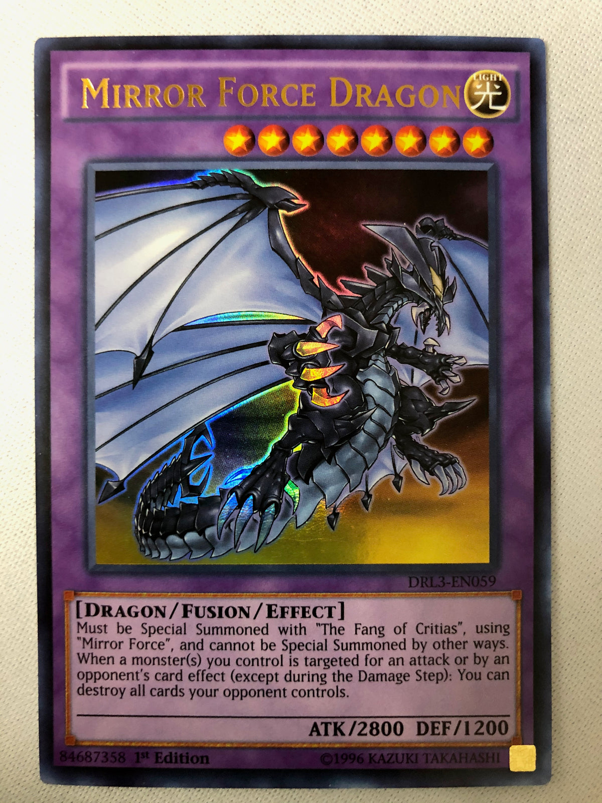 Yugioh Mirror Force Dragon DRL3-EN059 Ultra Rare 1st Edition NM Yugioh Mirror Force Dragon DRL3-EN059 Ultra Rare 1st Edition NM