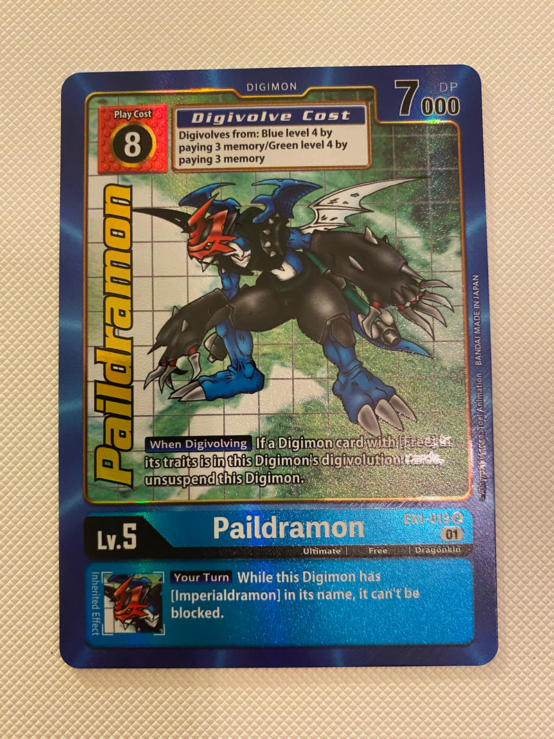 Digimon TCG Paildramon Alternate Art EX1-019 Holo Naer Mint Digimon TCG Paildramon Alternate Art EX1-019 Holo Naer Mint