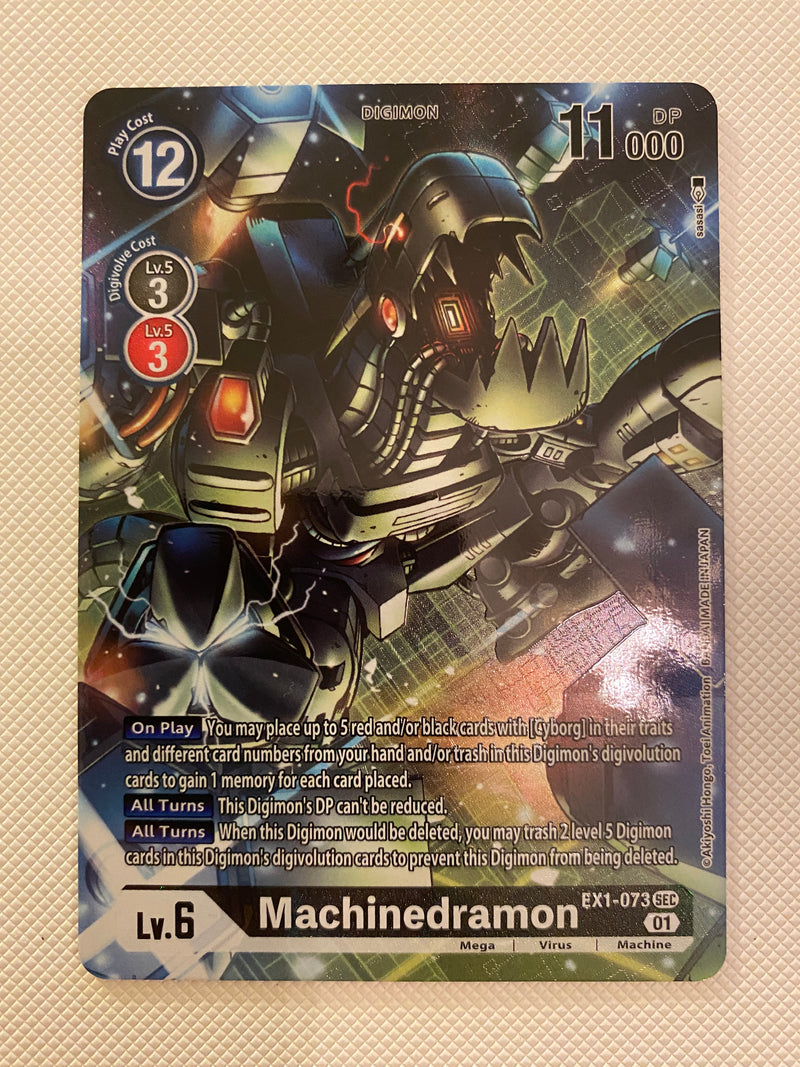 Digimon TCG  Machinedramon  Alt Art EX1-073 Holo Naer Mint