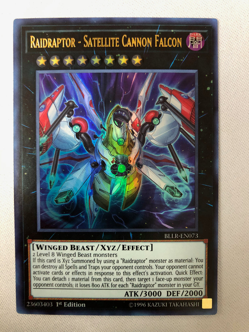 Yugioh Raidraptor - Satellite Cannon Falcon BLLR-EN073 Ultra Rare 1st Edition NM