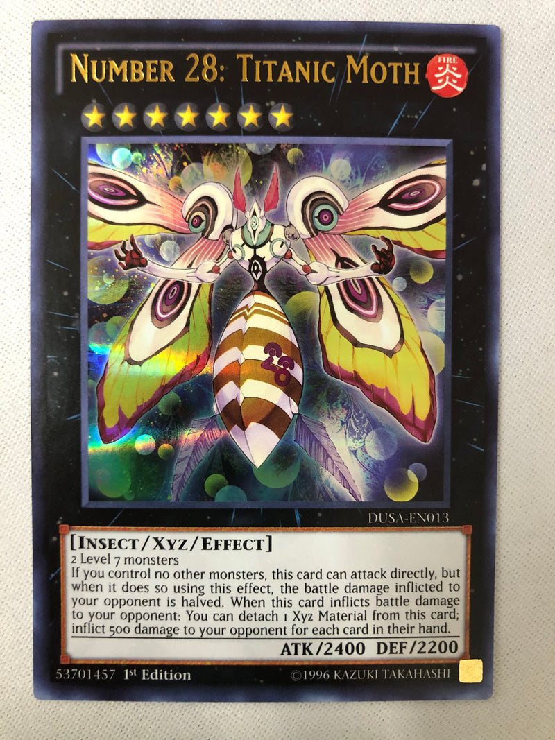 Yugioh Number:28 Titanic Moth DUSA-EN013 Ultra Rare 1st Editon NM