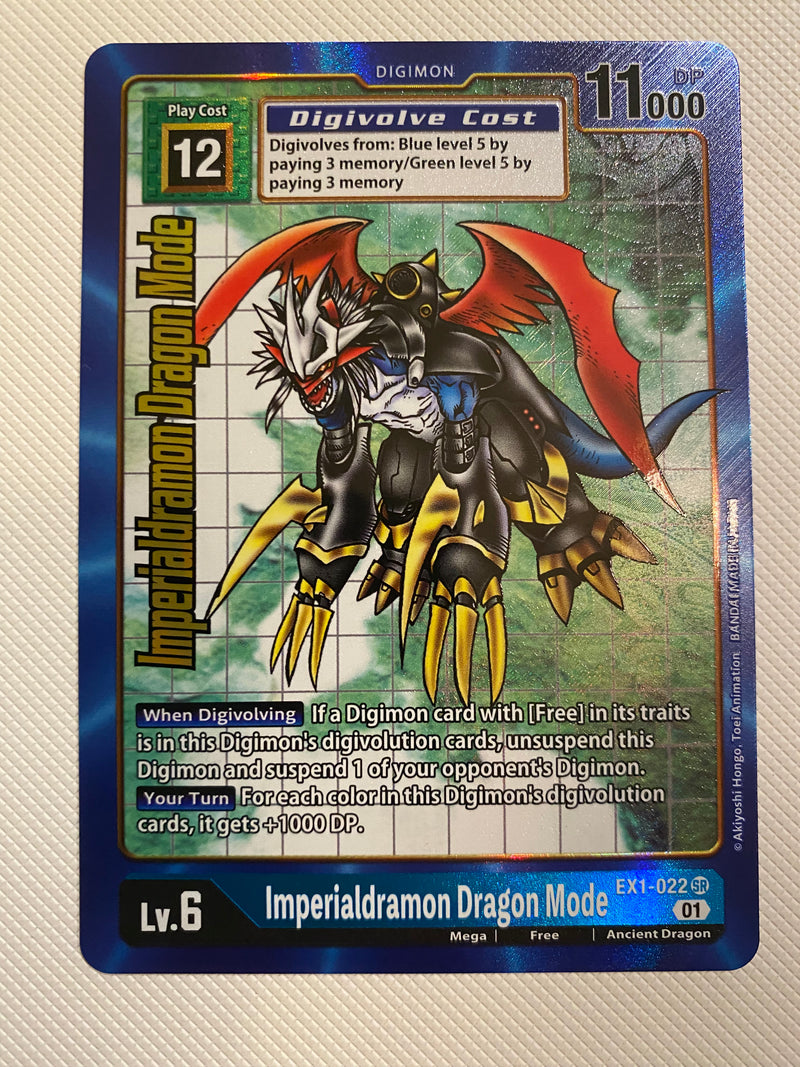 Digimon TCG  Imperialdramon Dragon Mode EX1-022 P-SR Holo Naer Mint