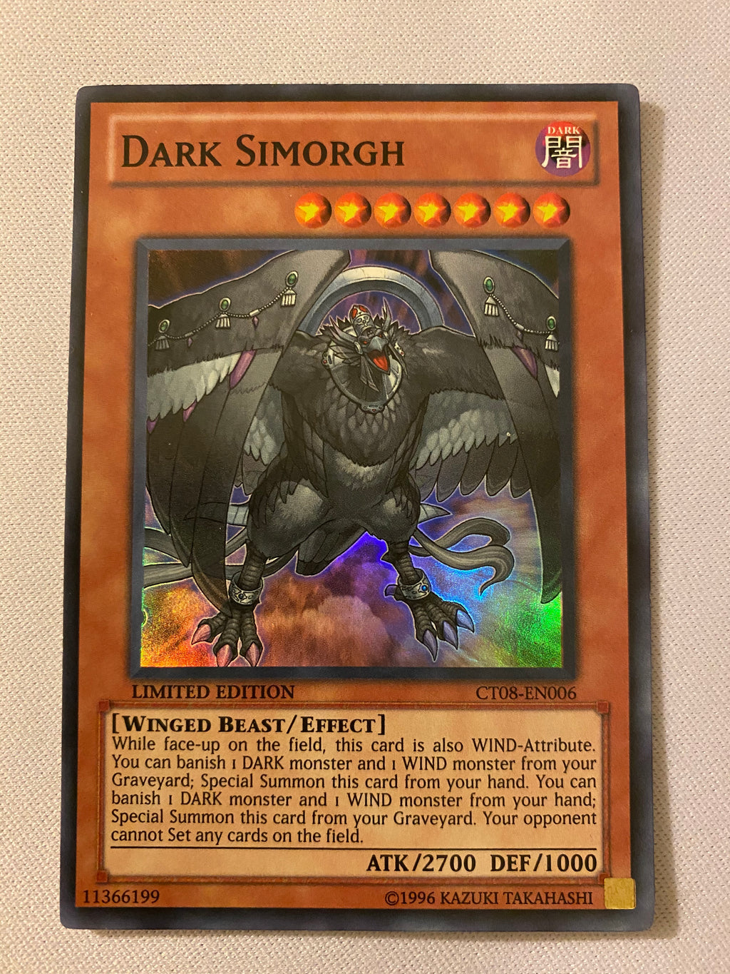 yugioh simorgh cards Yugioh Dark Simorgh CT08-EN006 Limited Edition Super Rare Near Mint