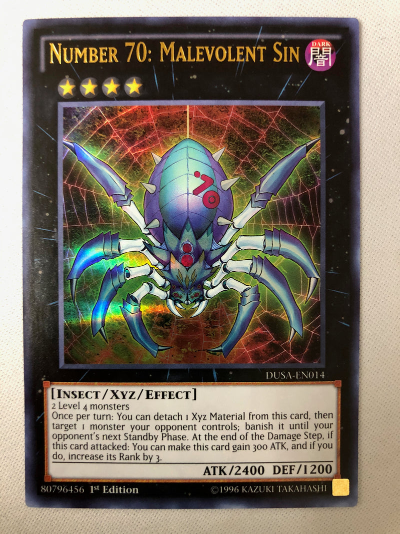 Yugioh Number:70 Malevolent Sin DUSA-EN014 Ultra Rare 1st Edition NM