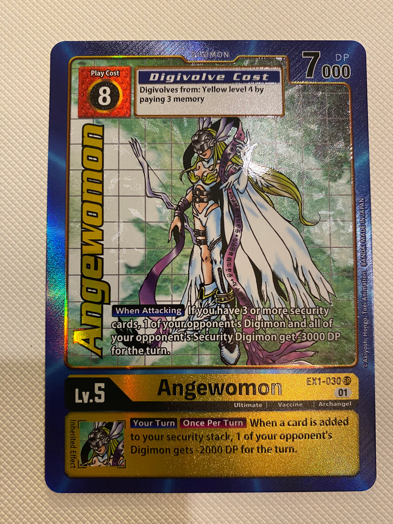 Digimon TCG Angewomon Alternate Art EX1-030 Holo Near Mint Digimon TCG Angewomon Alternate Art EX1-030 Holo Near Mint
