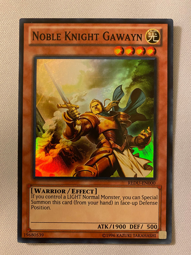 Yugioh Noble Knight Gawayn REDU-EN000 Unlimited Super Rare Near Mint Yugioh Noble Knight Gawayn REDU-EN000 Unlimited Super Rare Near Mint